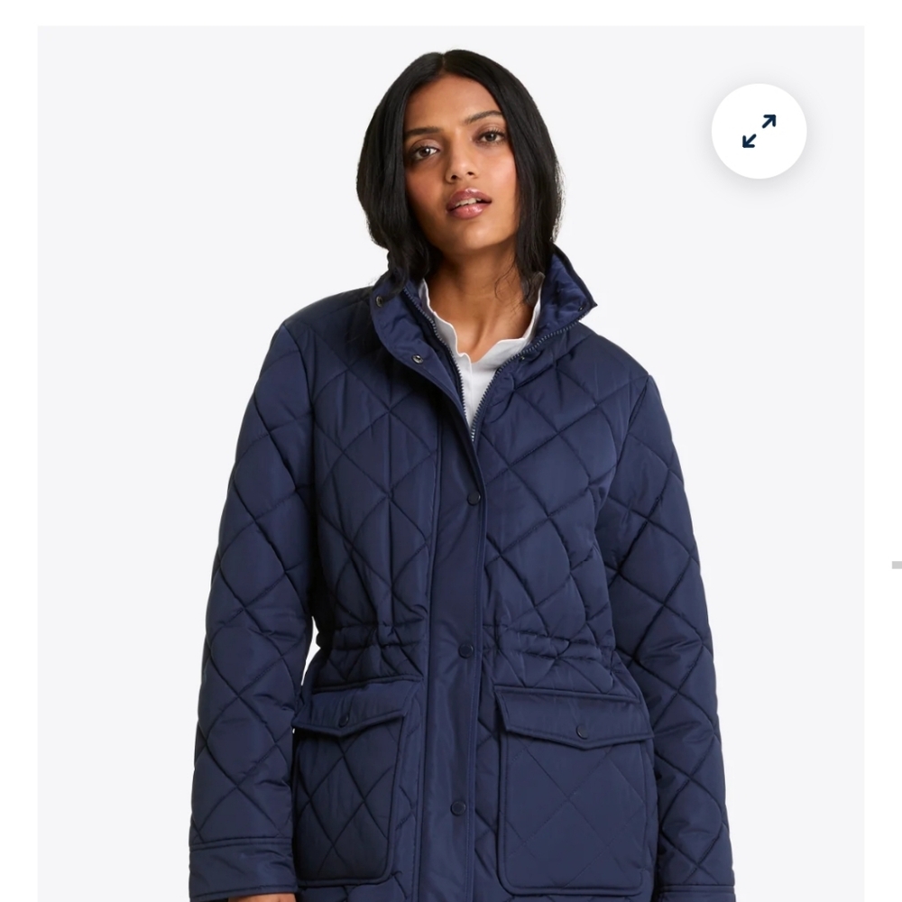 Navy Classic Quilted Jacket